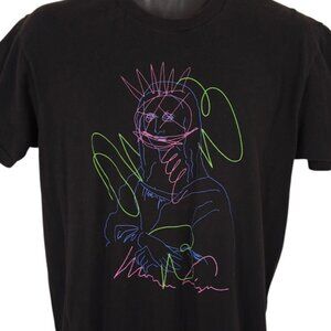 Mona Lisa T Shirt Mens Size Large Black Leonardo Da Vinci Universal Man Art Tee